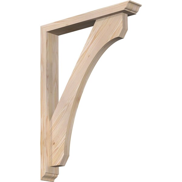 Ekena Millwork Legacy Traditional Smooth Bracket w/ Offset Brace, Douglas Fir, 3 1/2"W x 22"D x 30"H BKT0402X22X30LEC01SDF - main
